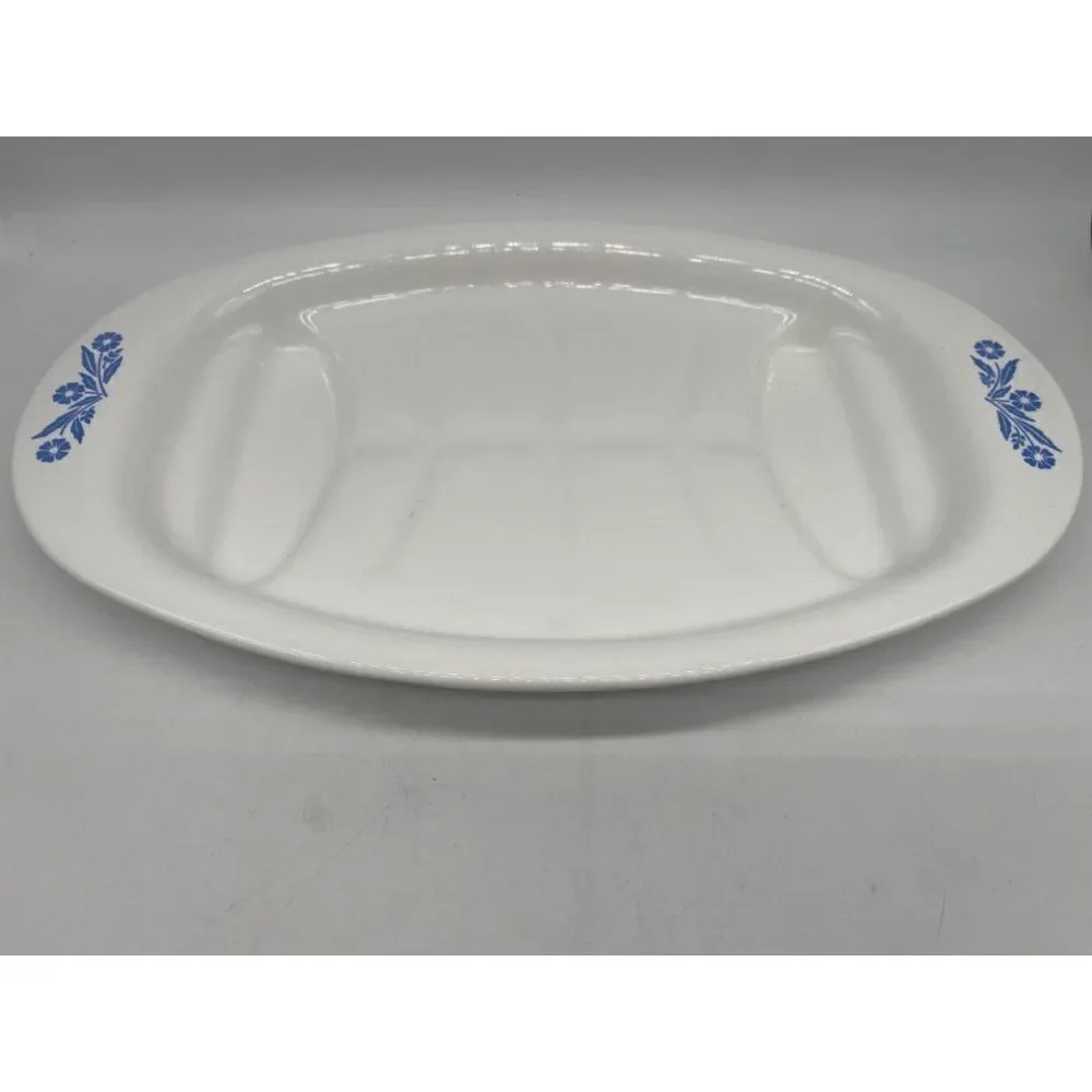 Vintage Corning Ware P-19 Blue Cornflower Platter